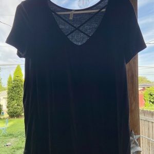 Black criss cross shirt